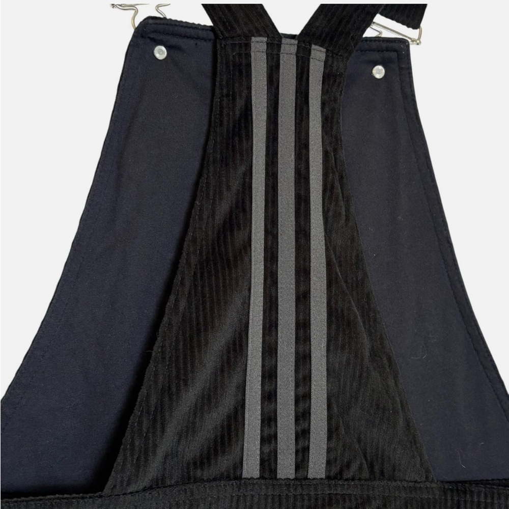 Adidas Black Mini Dress Corduroy Overall Dress Black Size S Sporty - Picture 5 of 8